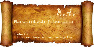 Marczinkech Albertina névjegykártya